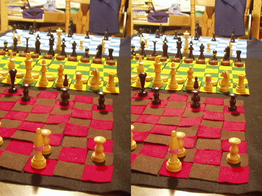 Figure 10. The full Dragonchess setup (stereoscopic view)